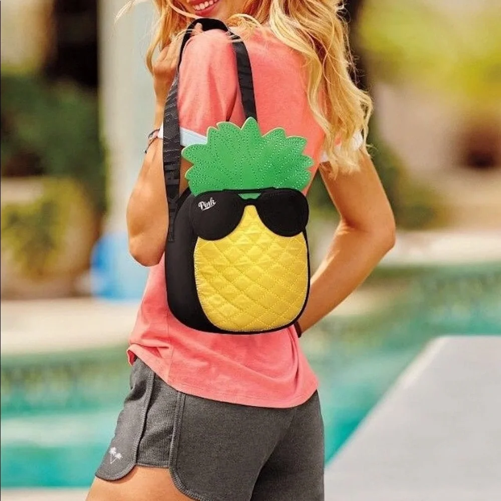 NWT PINK Victoria's Secret Pineapple Cooler Limited Edition - Picture 1 of 13